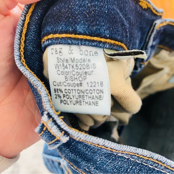 Rag & Bone Stiletto Boot Cut Jeans in Bishop Low Rise - Picture 8 of 8